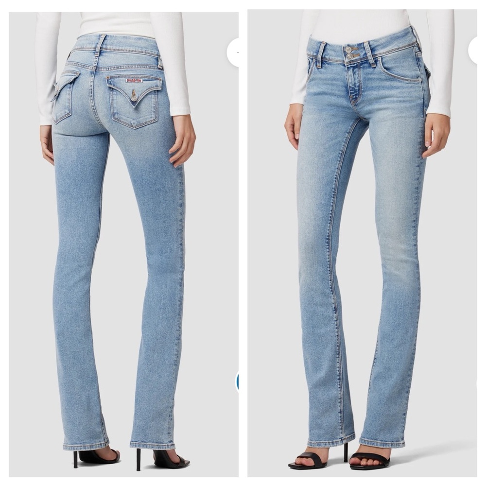 New with Tags! Hudson Midrise Straight Jean Icy Blue Size 32 US 12